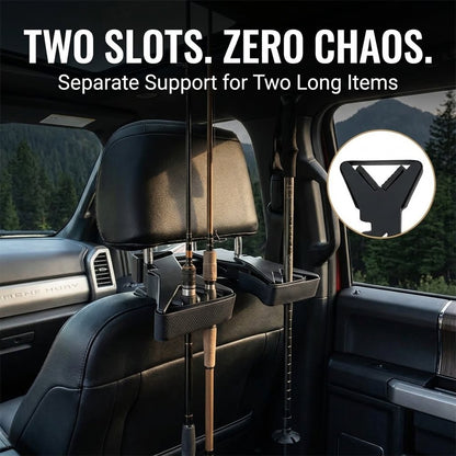 Adjustable Dual Gun Seat Mount – Secure, Space-Saving Rifle & Shotgun Holder for Trucks & SUVs