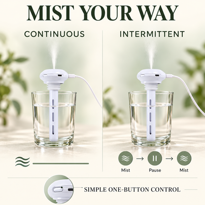 💧 Portable Tank-Free Humidifier for Bottles & Cups 🔌