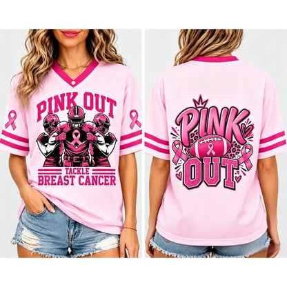 Pink Ribbon Breast Cancer Support Game Day Jersey