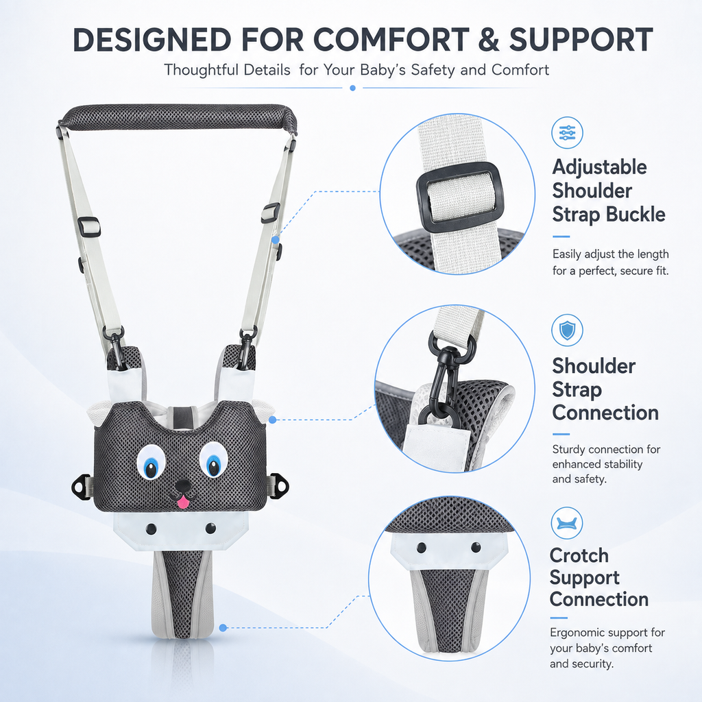 Adjustable Baby Walking Support Harness for 7–24 Months