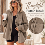 Women's Relaxed Waffle Knit Shacket