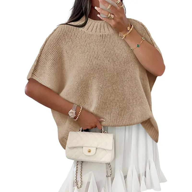 💃Women's Loose-Fit Batwing Sleeve Knitted Pullover💃