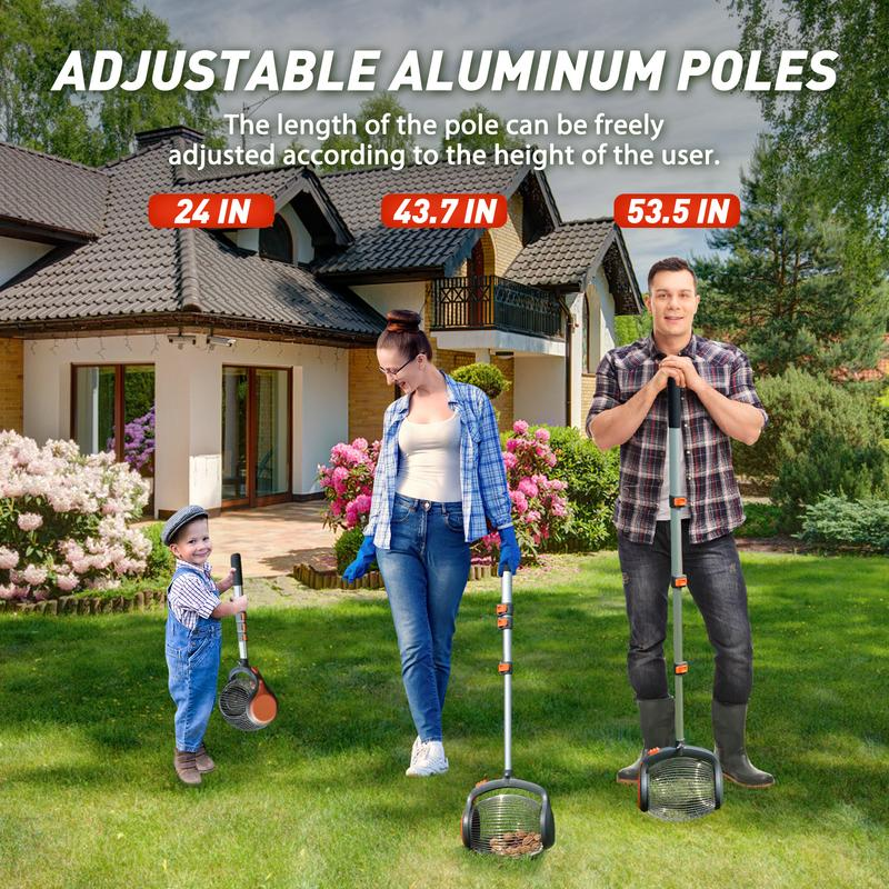 🍎Nut Gatherer – No-Bend Roller with Foot-Operated Quick Release🍎