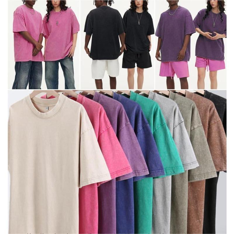 ⚡Hot Sales 49% OFF🔥4 Pack Oversized Tshirts for Men Gym Vintage Heavyweight T Shirts Cotton Workout Acid Wash Baggy Tees