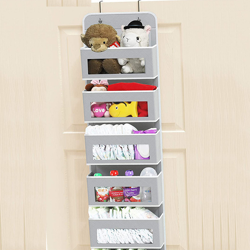 Large capacity hanging storage bag behind the door