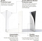 🎞✂10 Pack  2" x 2" Clear Acrylic DIY Fridge Magnet Set with Adhesive Backing – Square Magnetic Photo Frames with Stunning 3D Effect 💕