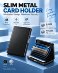 💳 RFID Blocking Leather & Metal Card Case - Slim Business & Credit Card Holder