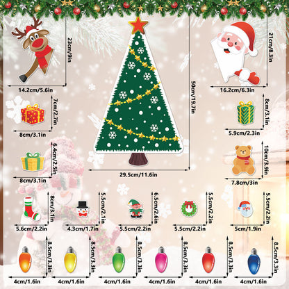 Christmas Magnetic Fridge Decorations Set – Reusable Holiday Magnets for Refrigerator & Metal Surfaces