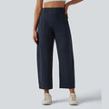 Women's High-Waisted Barrel-Leg Cargo Pants – Relaxed-Fit Casual Trousers