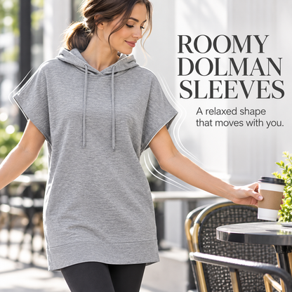 Women's Gray Basic Hoodie Top