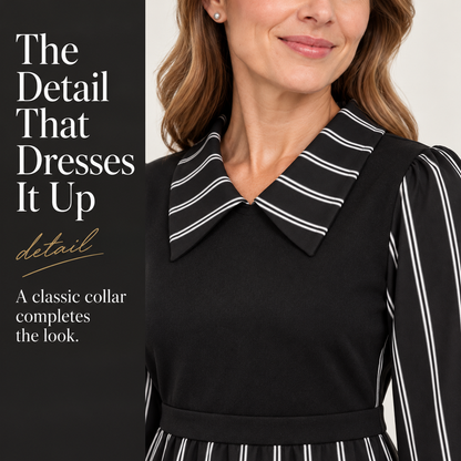 Women’s Layered-Look Collared Tunic – Effortless Everyday Style