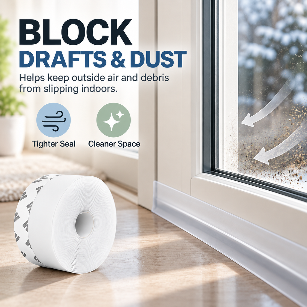 🔥32.8Ft Door Weather Stripping | Adhesive Draft Stopper Seal Strip for Doors, Windows & Shower Doors