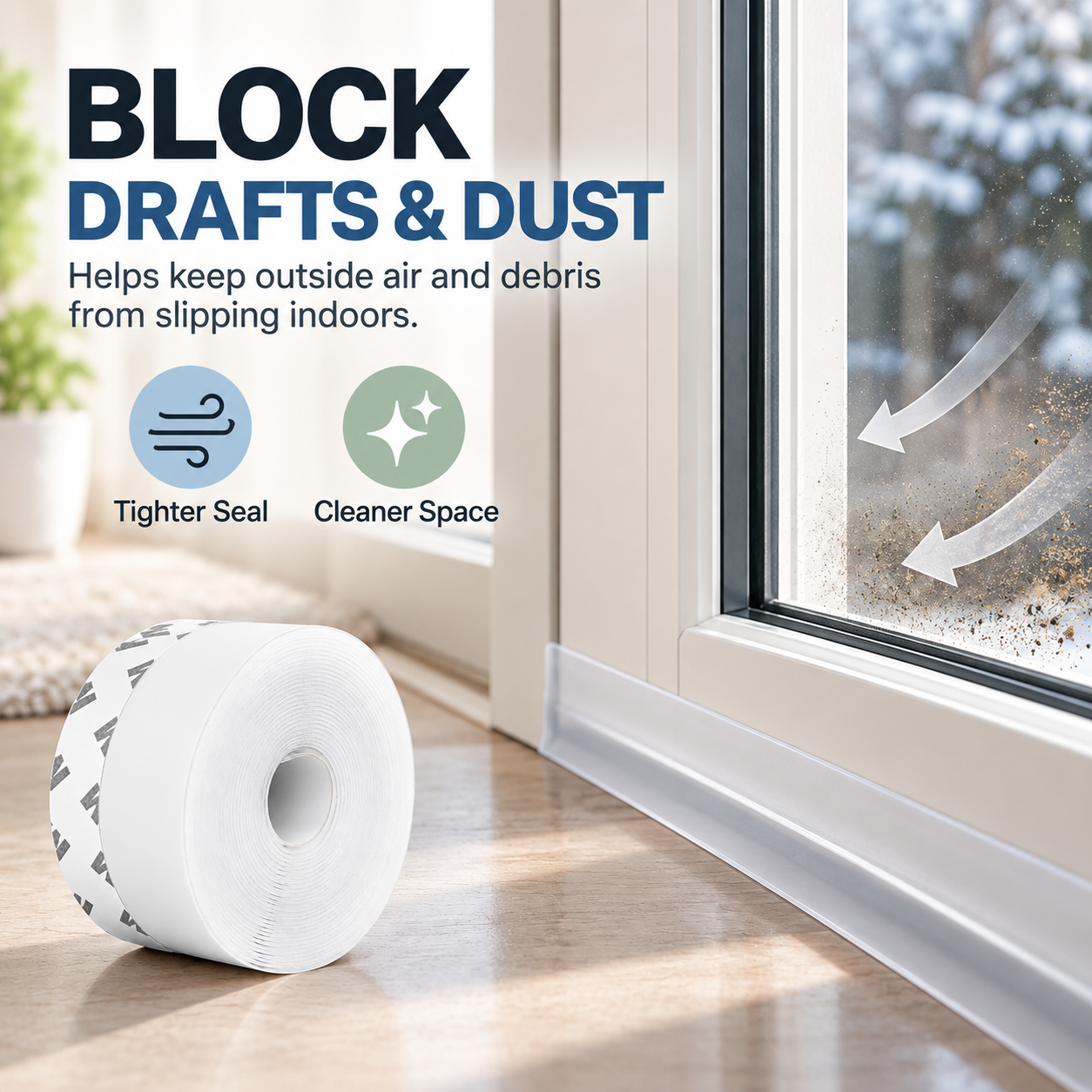 🔥32.8Ft Door Weather Stripping | Adhesive Draft Stopper Seal Strip for Doors, Windows & Shower Doors