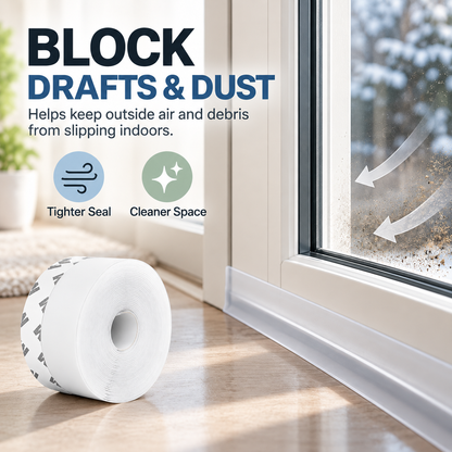 🔥32.8Ft Door Weather Stripping | Adhesive Draft Stopper Seal Strip for Doors, Windows & Shower Doors