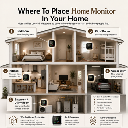 6-in-1 Battery Rotable Air Safety Monitor