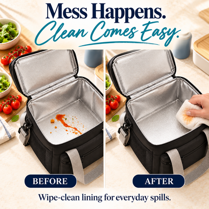 🍱 Dual-Layer Insulated Lunch Bag | Leakproof Cooler Tote with Strap ❄️