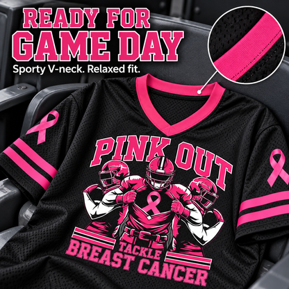 Pink Ribbon Breast Cancer Support Game Day Jersey