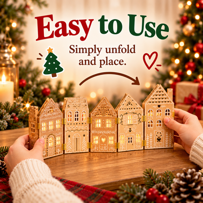 🎄🏠 Wooden Gingerbread House Decor – Bring Christmas Magic Home! ✨