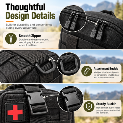 🎒 Tactical First Aid Pouch – 2.7L Compact Outdoor Organizer