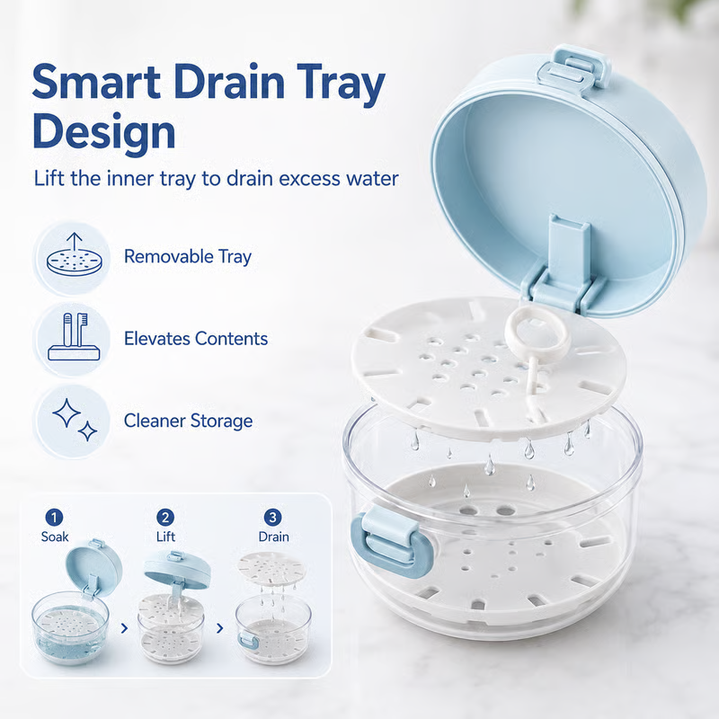 🦷✨3-in-1 Retainer Cleaning & Storage Case