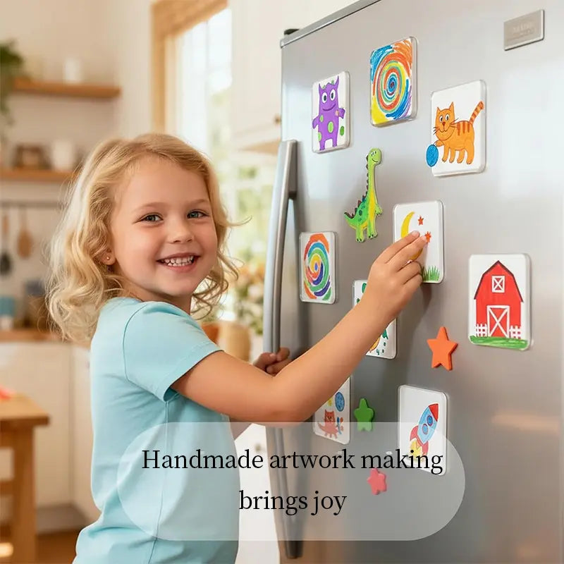 📸 Freeze Your Beautiful Memories | 10pcs Clear Acrylic Magnetic DIY Photo Frames for Fridge ✨
