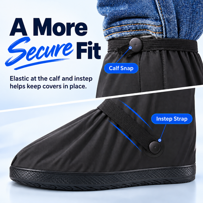All-Weather Waterproof Shoe Covers for Men & Women ☔ | Non-Slip Tall Rain Boot Guards with Secure Fit 👟