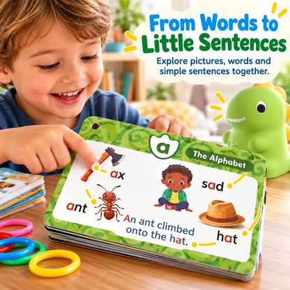 🦖 Little Learning Dino – Interactive Talking Flash Cards for Kids | Montessori Educational Toy