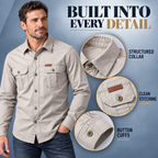 Men’s Rugged Utility Shirt – Long Sleeve Button-Up with Dual Chest Pockets