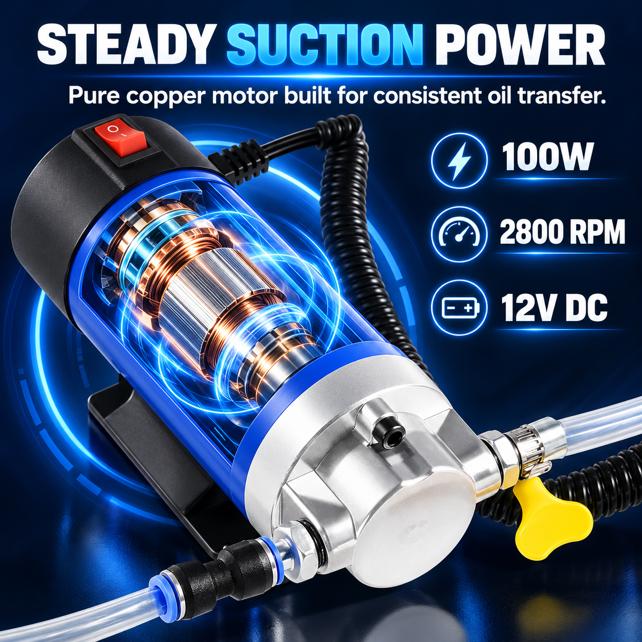 12V 100W Efficient Powerful Self-Priming Oil Pump