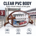 Football-Shaped Clear Crossbody Bag
