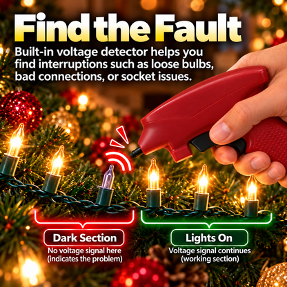 🎄Christmas Light Repair Tool – Quickly Fix Incandescent String Lights, Test Bulbs & Fuses💡