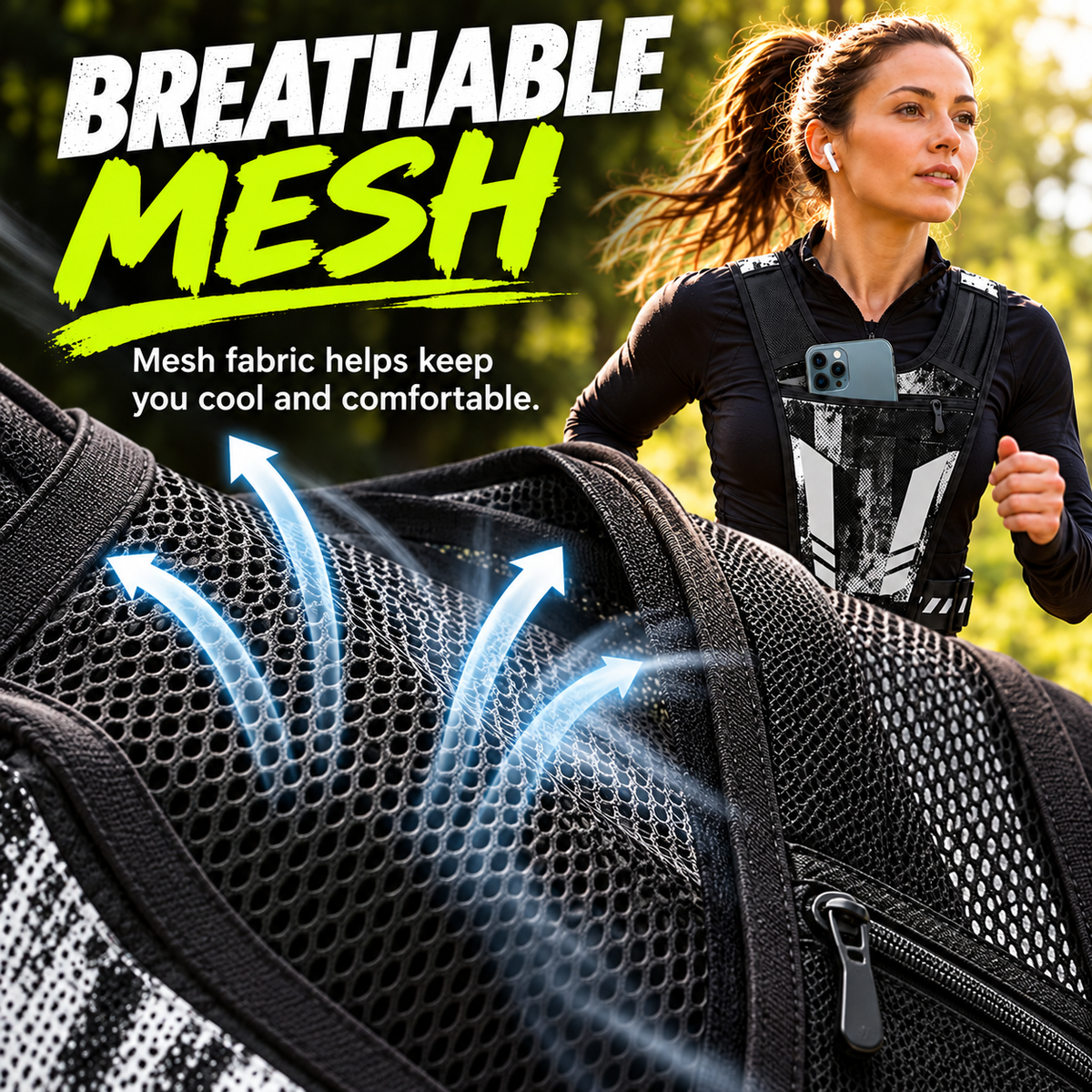 🏃 Multifunctional Lightweight Running Vest – Run Hands-Free, Keep Your Essentials Close! ⚡