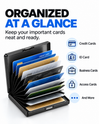 💳 RFID Blocking Leather & Metal Card Case - Slim Business & Credit Card Holder