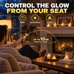 🕯️12pcs Rechargeable Flameless Tealight Candle with Remote Control, Charging Station🕯️