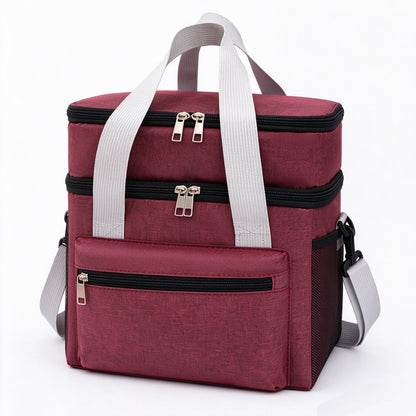 🍱 Dual-Layer Insulated Lunch Bag | Leakproof Cooler Tote with Strap ❄️