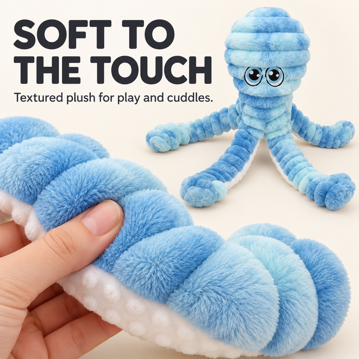 Interactive Octopus Dog Toy – Squeaky, Crinkle & Soft Plush Fun for Happy Pups