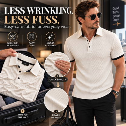 Men's Tailored-Fit Premium Textured Polo
