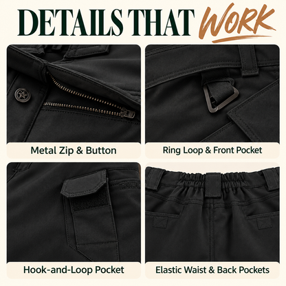 Men's Winter Fleece-Lined Tactical Cargo Pants