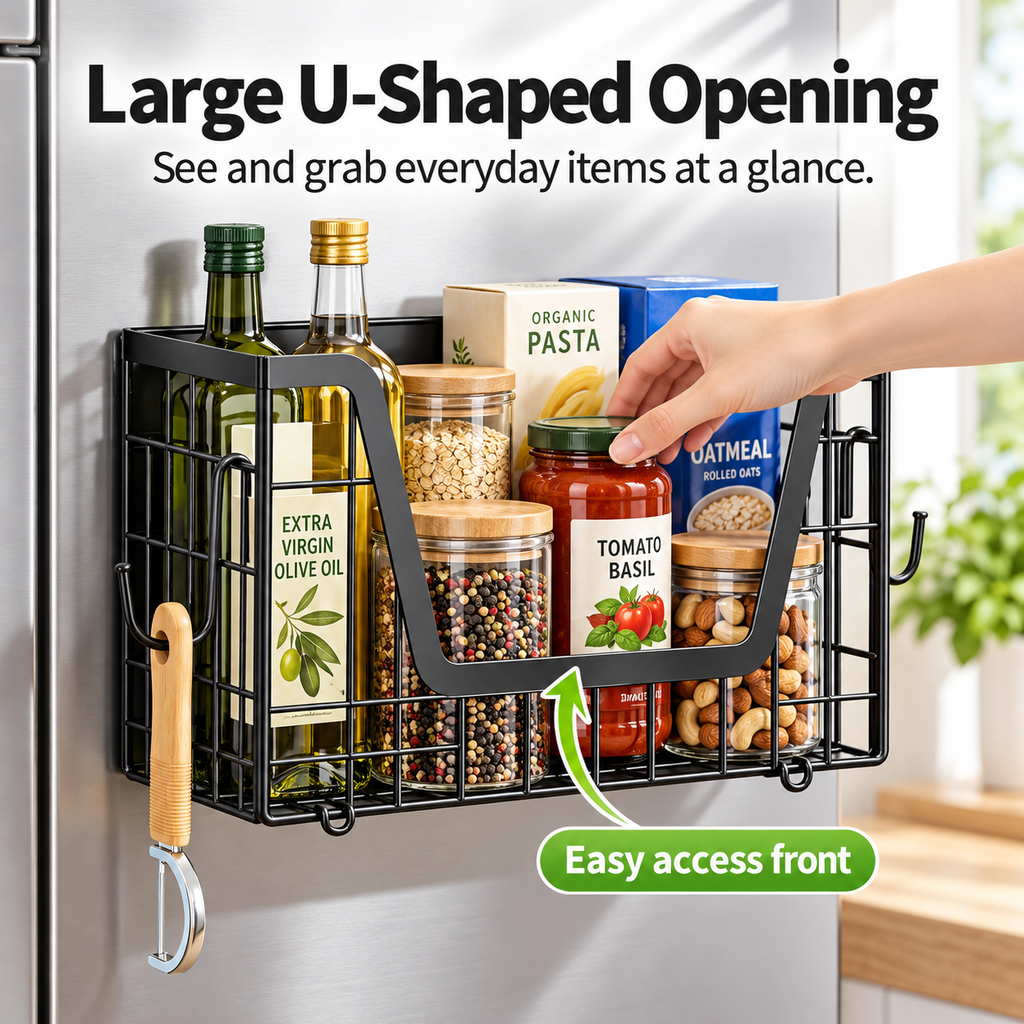 Magnetic Fridge Storage Shelf – More Space, Less Clutter