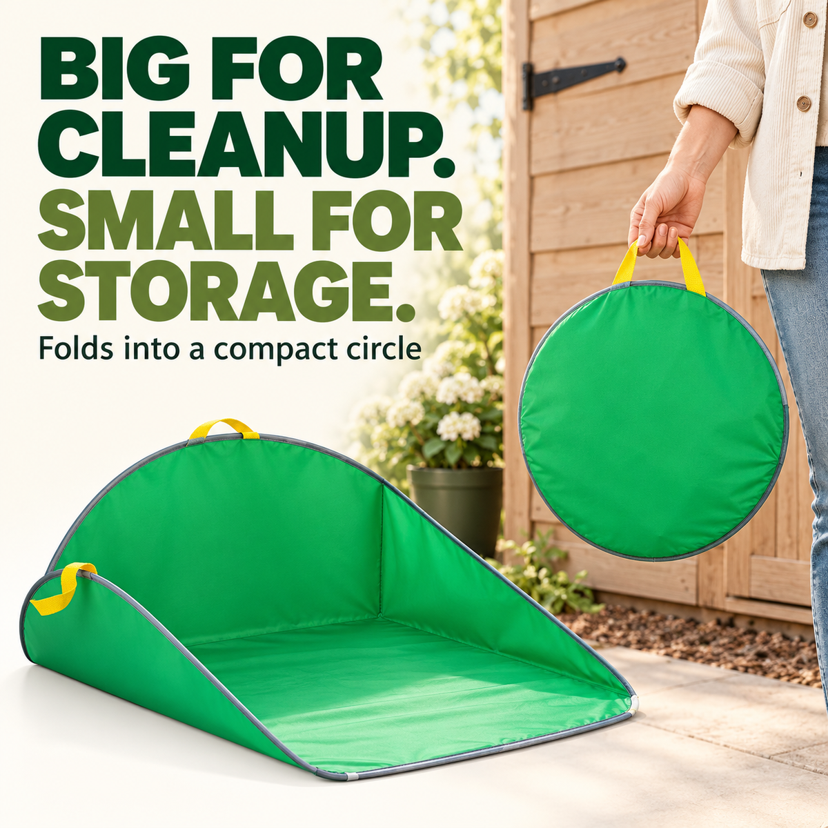 Pop-Up Leaf Collector – Large Capacity Foldable Yard Waste Bag for Easy Lawn & Garden Cleanup