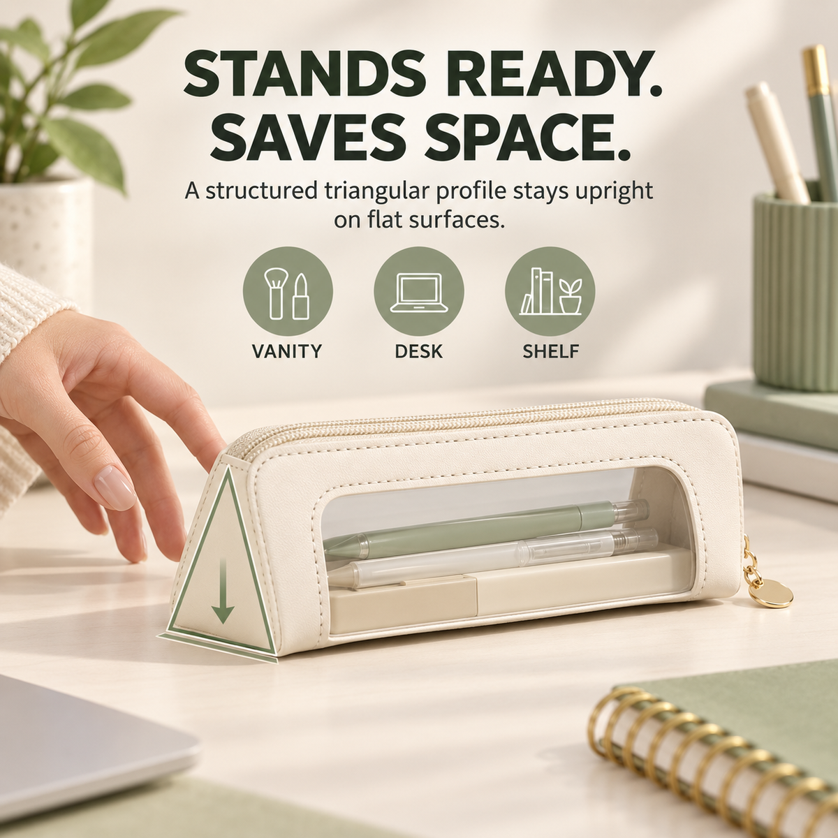 Multifunctional Portable Makeup Brush and Cosmetic Zippered Organizer Bag
