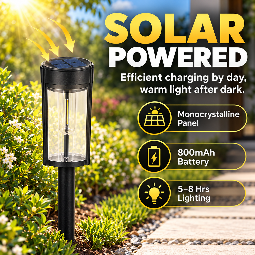Solar LED Tungsten Filament Pathway & DIY Craft Light