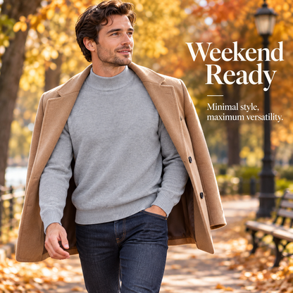 Men’s Classic Mock Neck Knit Sweater