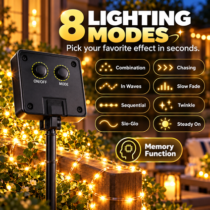 2-Pack Solar Fairy String Lights for Magical Outdoor Glow