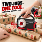 2-in-1 Wrapping Paper Cutter & Tape Dispenser