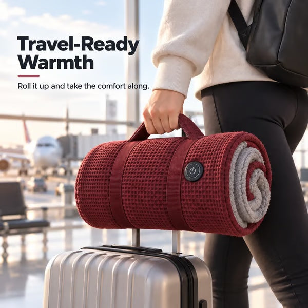 ❄️ Wearable Heated Blanket Poncho – USB Powered Hands-Free Cozy Warmth 🔋