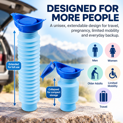 Collapsible Portable Emergency Urinal for Travel, Camping & Daily Care