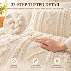 Boho Tufted Embroidery Comforter Set