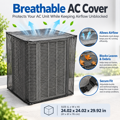 Heavy-Duty Mesh Outdoor AC Cover （24*24*30in）