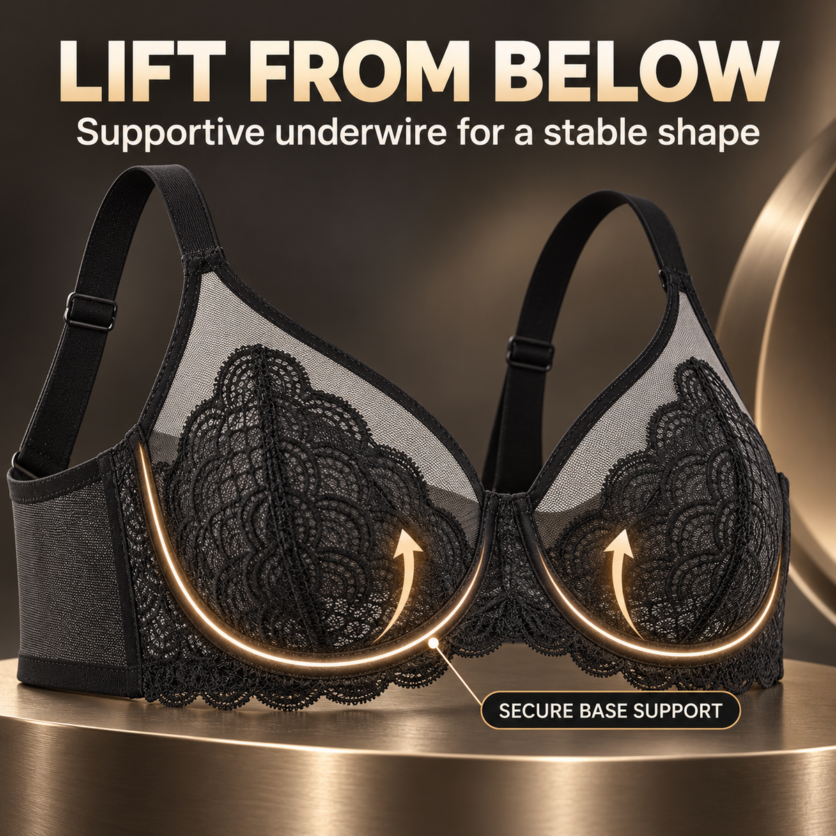 Full-Coverage Lace Minimizer Underwire Bra